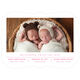 Pink Twice The Love Twins Photo Birth Announcements Image 3 of 6